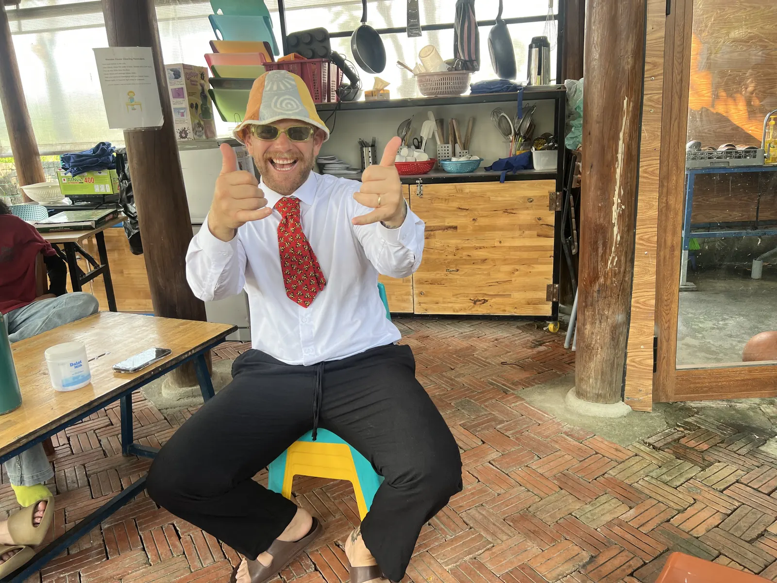 Mr. Caleb in costume for Book Character Day during Reading Safari Week